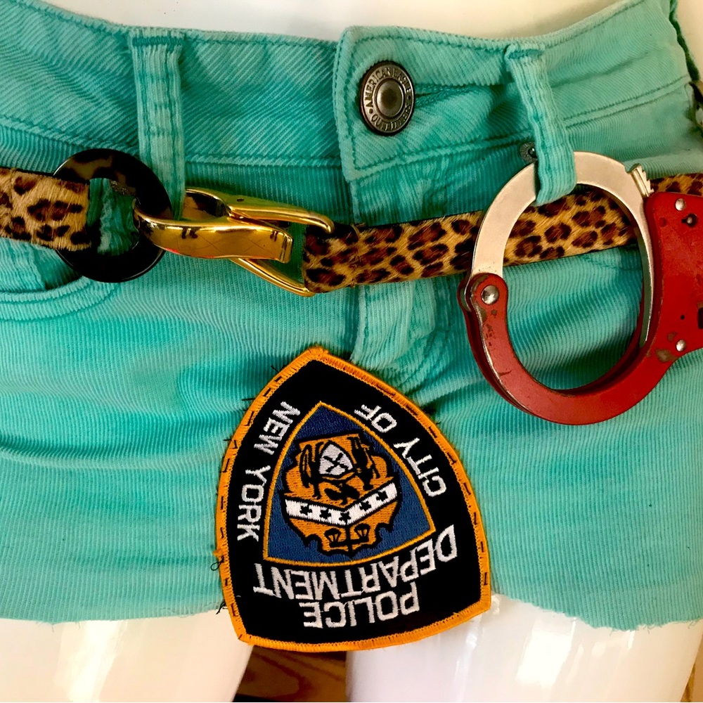 Sex Objects NYPD miniskirt outfit!